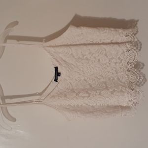 White spaghetti-strap lace top |Ambiance